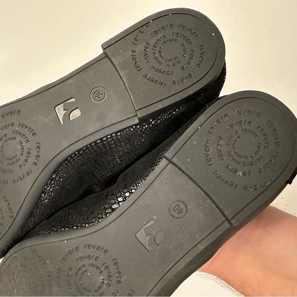 Revere Nairobi Orthotic Ballet Flat | Built-in Arc Support - Black Lizard Sz 40 - Picture 11 of 13